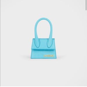 Jacquemus Mini Bag in Bright Blue with Gold Logo